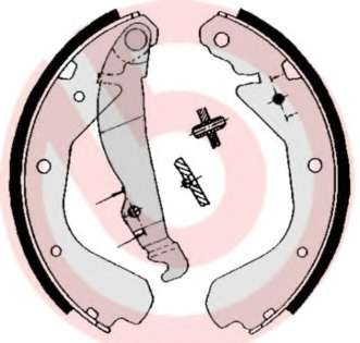 Гальмівні колодки барабанні