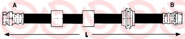 Гальмівний шланг пер. Galaxy/Sharan 97- (M10x1, L=483mm)