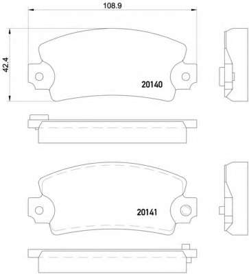 Комплект тормозных колодок, дисковый тормоз
