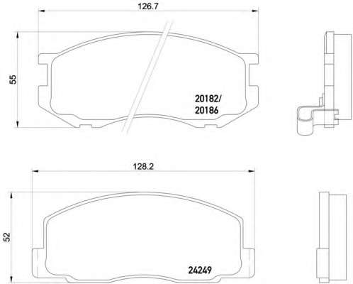 Комплект тормозных колодок, дисковый тормоз