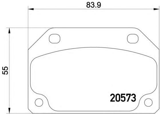 Комплект тормозных колодок, дисковый тормоз