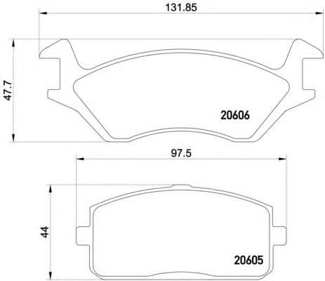 Комплект тормозных колодок, дисковый тормоз