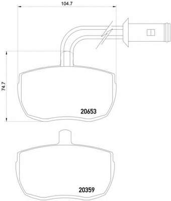 Комплект тормозных колодок, дисковый тормоз