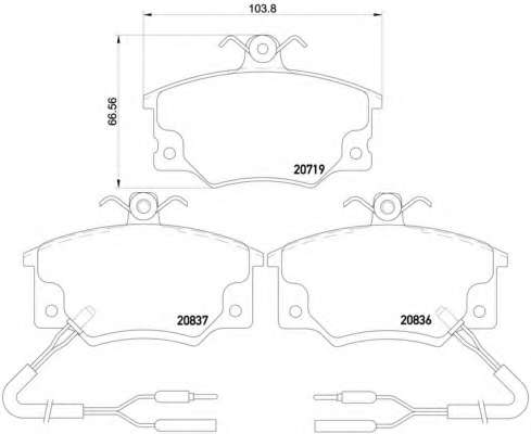 Комплект тормозных колодок, дисковый тормоз