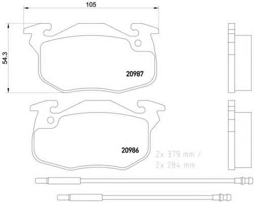 Комплект тормозов, дисковый тормозной механизм
