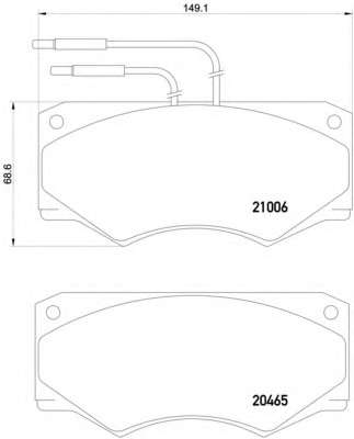 Комплект тормозных колодок, дисковый тормоз