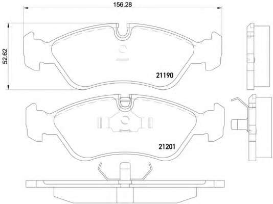 Комплект тормозных колодок, дисковый тормоз
