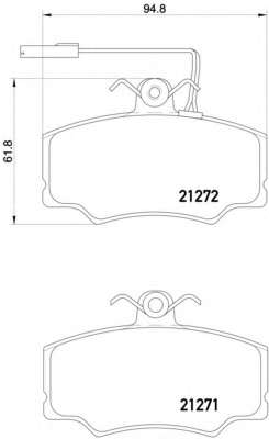Комплект тормозных колодок, дисковый тормоз