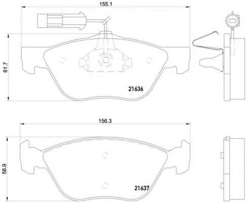 Комплект тормозных колодок, дисковый тормоз