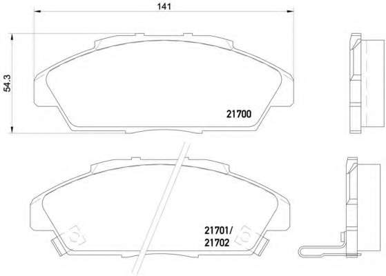 Комплект тормозных колодок, дисковый тормоз