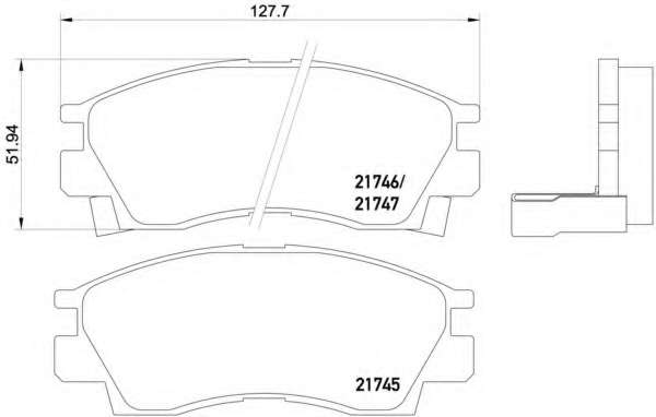 Комплект тормозных колодок, дисковый тормоз