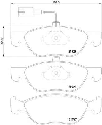 Комплект тормозных колодок, дисковый тормоз