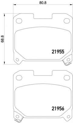 Комплект тормозных колодок, дисковый тормоз