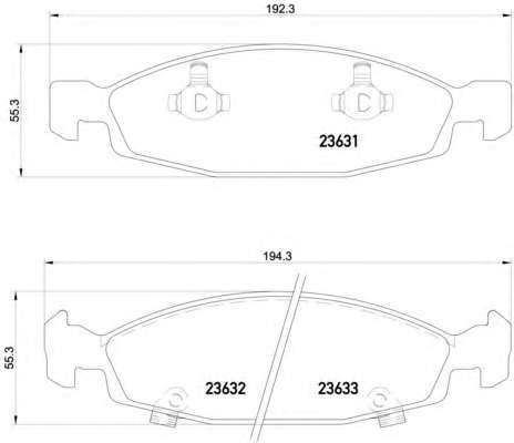 Комплект тормозных колодок, дисковый тормоз