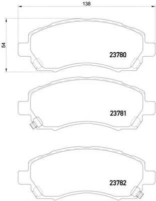 Комплект тормозных колодок, дисковый тормоз