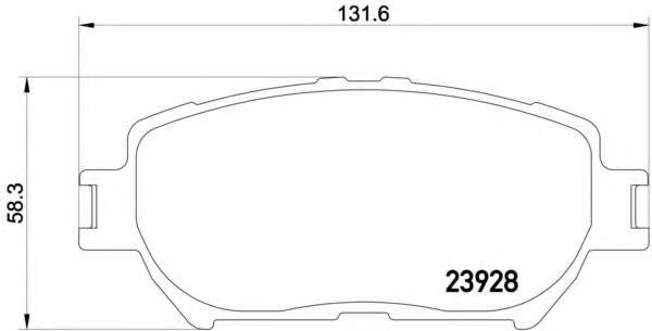 Комплект тормозных колодок, дисковый тормоз