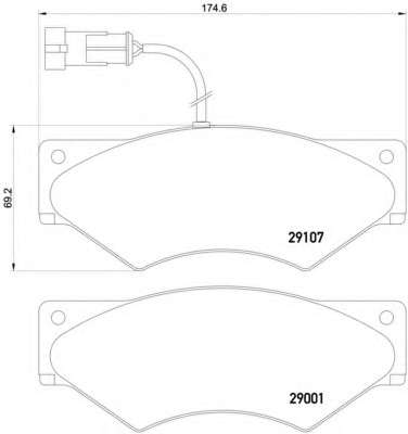 Комплект тормозных колодок, дисковый тормоз