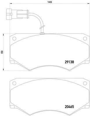 Комплект тормозных колодок, дисковый тормоз