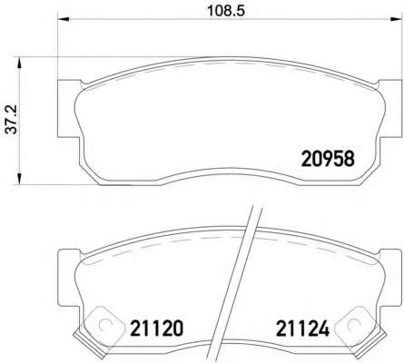 Комплект тормозных колодок, дисковый тормоз