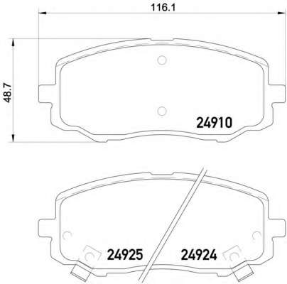 Комплект тормозных колодок, дисковый тормоз