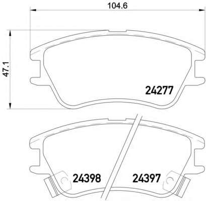 Комплект тормозных колодок, дисковый тормоз