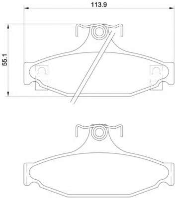 Комплект тормозных колодок, дисковый тормоз