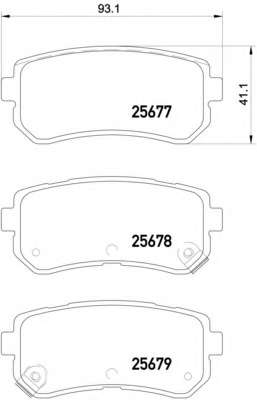 Комплект тормозных колодок, дисковый тормоз