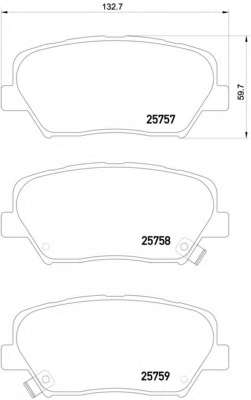 Комплект тормозных колодок, дисковый тормоз