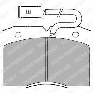 DELPHI FIAT гальмівні колодки передн.Iveco Daily II 35.8,35.10 89-
