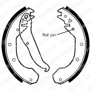 DELPHI OPEL гальмівні колодки задні (барабан) Kadett, Record, Combo 94-01