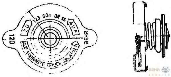 Крышка, резервуар охлаждающей жидкости