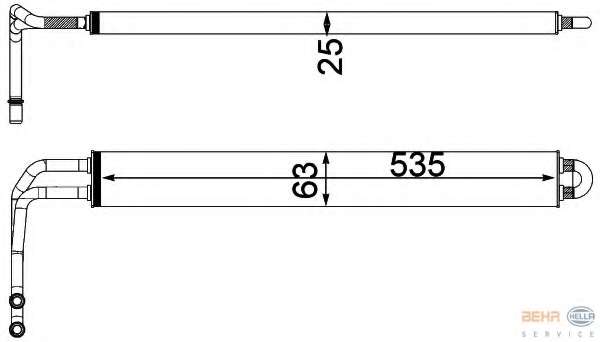 Масляный радиатор, рулевое управление