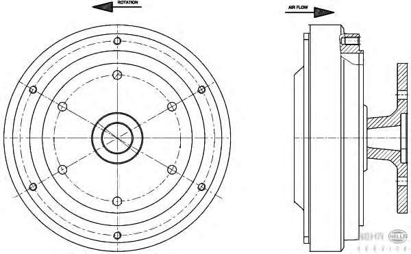 Сцепление, вентилятор радиатора
