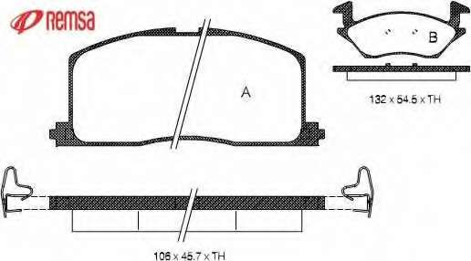 Комплект тормозных колодок, дисковый тормоз