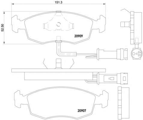 Комплект тормозных колодок, дисковый тормоз