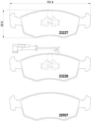 Комплект тормозных колодок, дисковый тормоз