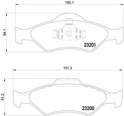 Комплект тормозных колодок, дисковый тормоз