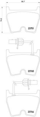 Комплект тормозных колодок, дисковый тормоз