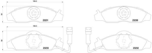 Комплект тормозных колодок, дисковый тормоз