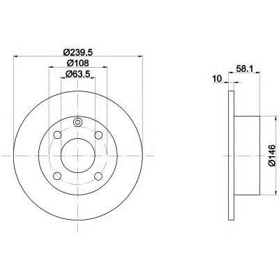BEHR / HELLA, 8DD 355 100-541, Тормозной диск