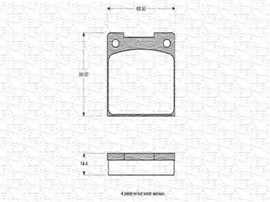 Комплект тормозных колодок, дисковый тормоз
