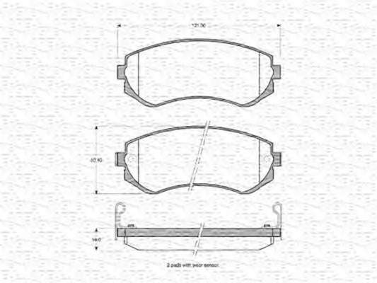 Комплект тормозных колодок, дисковый тормоз