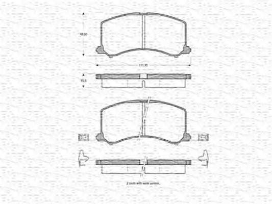 Комплект тормозных колодок, дисковый тормоз