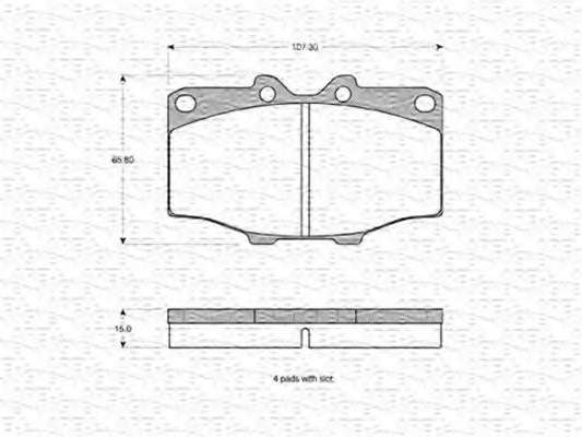 Комплект тормозных колодок, дисковый тормоз