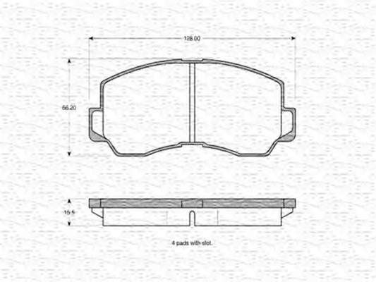 Комплект тормозных колодок, дисковый тормоз