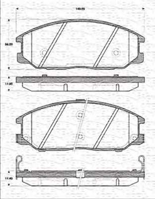 Комплект тормозных колодок, дисковый тормоз