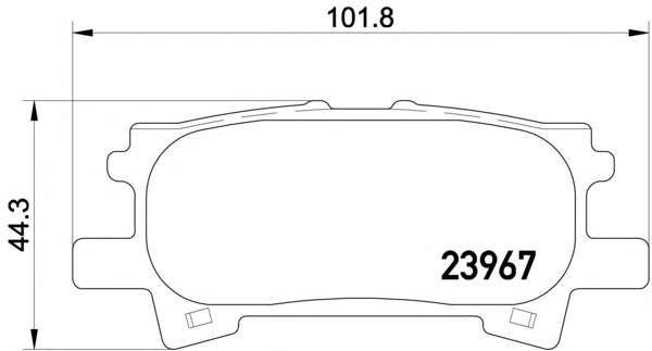 Гальмівні колодки дискові зад. Lexus RX 300/RX 400H 03-