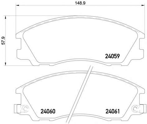 Комплект тормозных колодок, дисковый тормоз