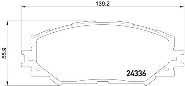 HELLA TOYOTA Колодки тормозные передние  Auris,Corolla,RAV-4 05-