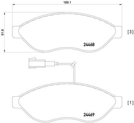 Комплект тормозных колодок, дисковый тормоз